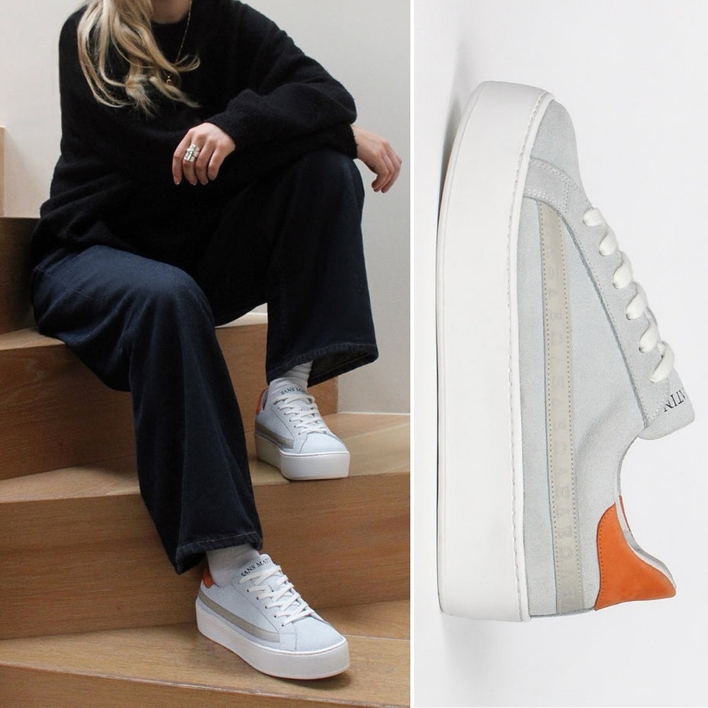 Sans Matin The Zoya Luxury Suede Platform Trainer Sneaker